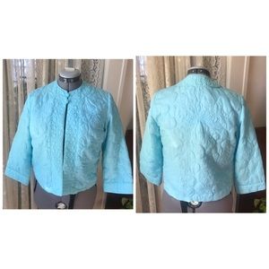 Vintage Jeff Wanamaker sky blue bed jacket